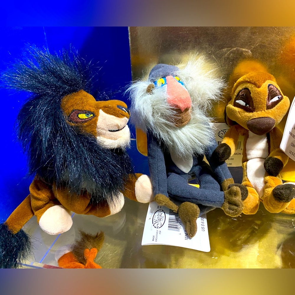 DISNEY EXCLUSIVE NWT VTG 1990s THE LION KING ORIGINAL BEAN BAG PLUSH SET OF 12 - Picture 9 of 16